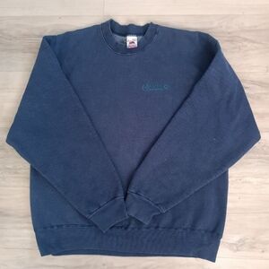Vintage Fruit Of The Loom Casual Wear Sweatshirt Blue Large Made In USA